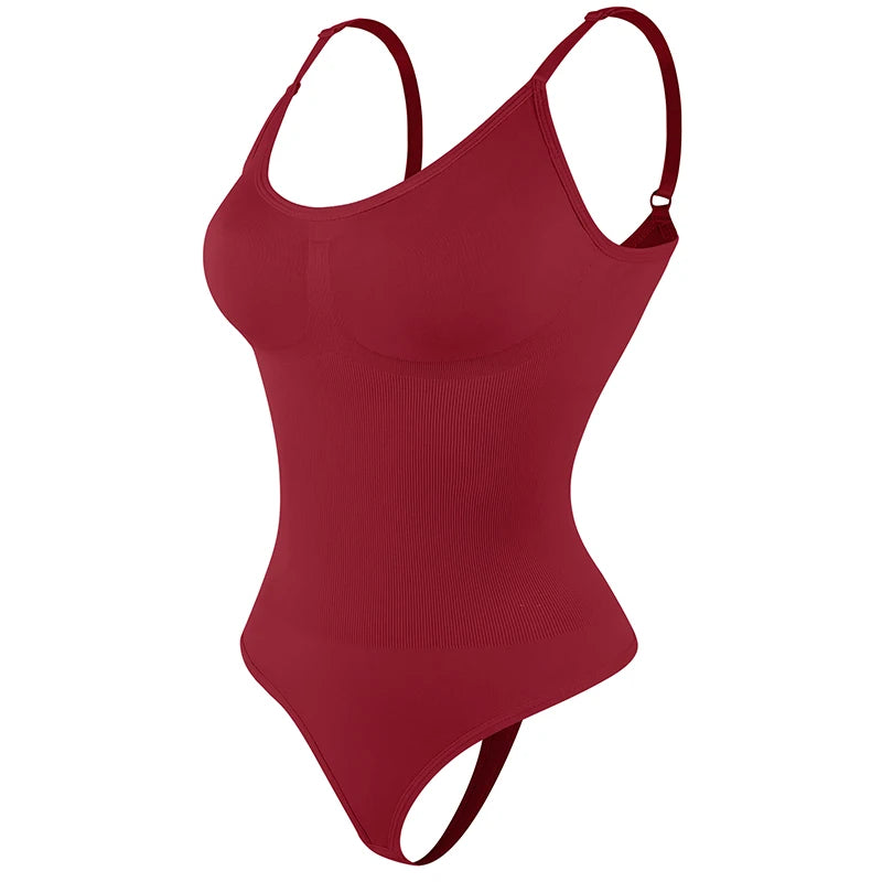 Seamless Shaping Sculpting Bodysuit with Straps