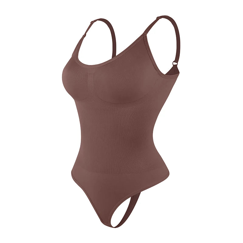 Seamless Shaping Sculpting Bodysuit with Straps