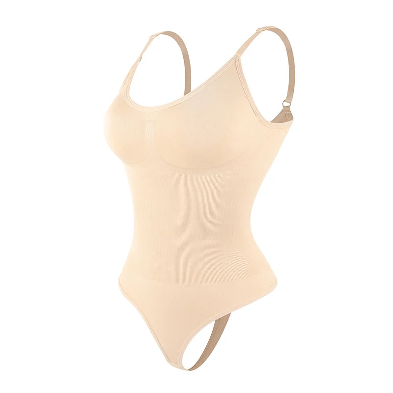 Seamless Shaping Sculpting Bodysuit with Straps